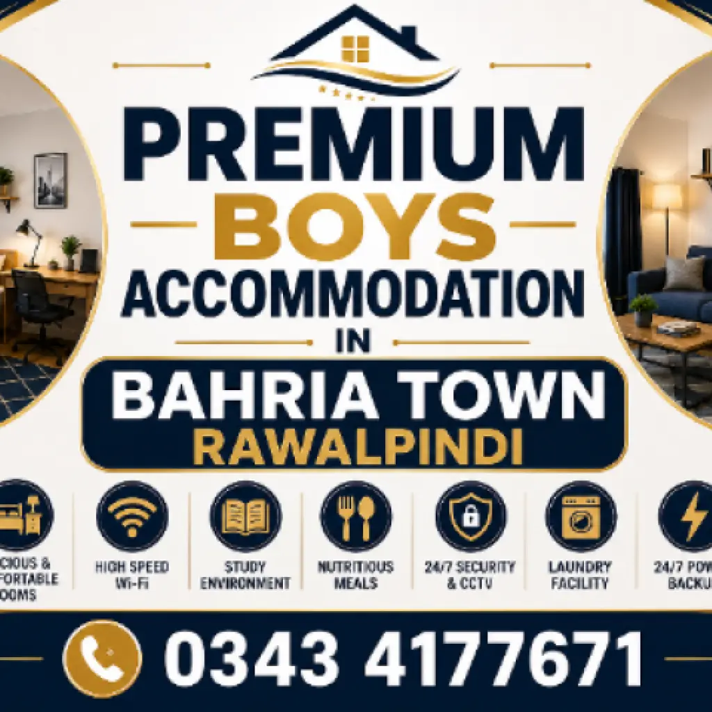 Premium Boys Hostel in Bahria Town Rawalpindi