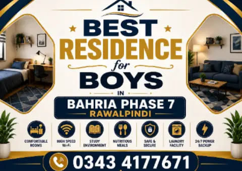 Best residence for Boys in Bahria Phase 7 Rawalpindi