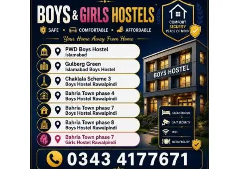 Rawalpindi Islamabad Boys and Girls Hostels