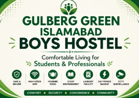 Gulberg Green Islamabad Boys Hostel – Comfortable Living for Students & Professionals