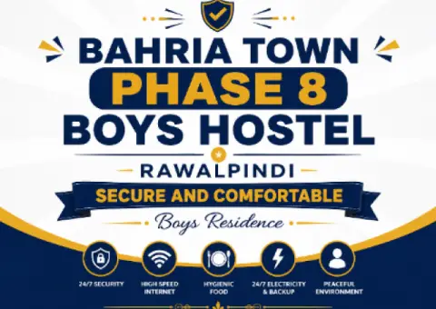 Bahria Town Phase 8 Boys Hostel Rawalpindi – Secure and Comfortable Boys Residence