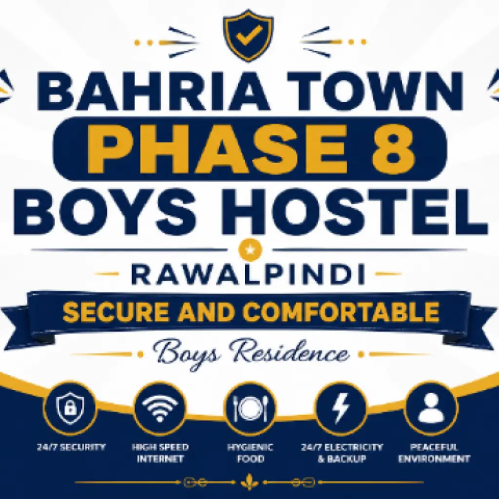 Bahria Town Phase 8 Boys Hostel Rawalpindi – Secure and Comfortable Boys Residence