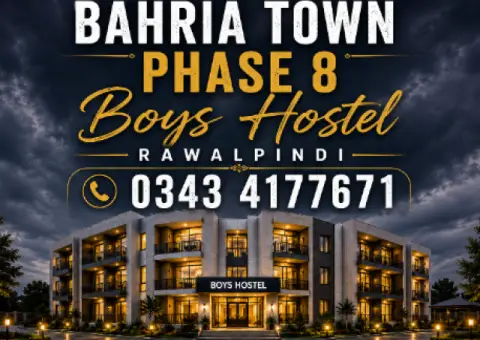 Comfortable Boys Hostel in Bahria Town Phase 8 Rawalpindi