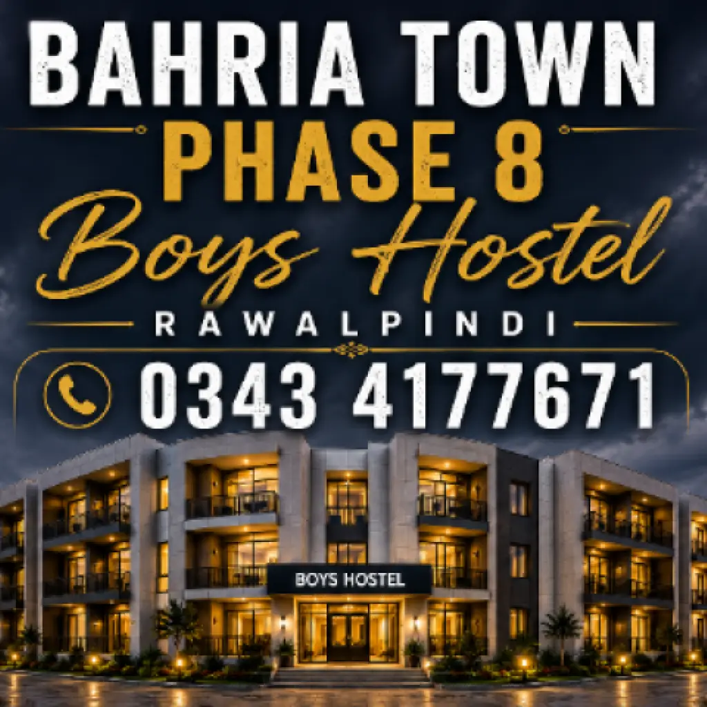 Comfortable Boys Hostel in Bahria Town Phase 8 Rawalpindi