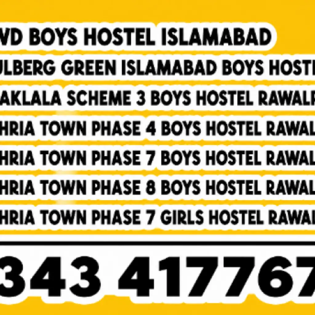 Rooms Available in Rawalpindi and Islamabad for Boys and Girls