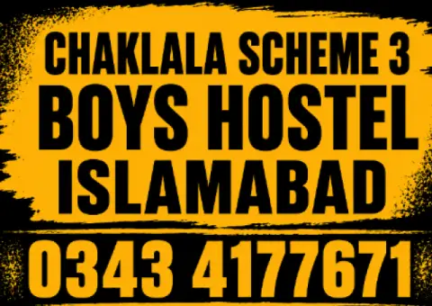Chaklala Scheme 3 Boys Hostel Rawalpindi | Furnished Rooms for Students