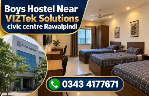 Boys Hostel near VIZTek Solutions Civic centre Rawalpindi