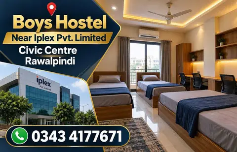 Boys Hostel near IPLEX Pvt. Limited civic centre Rawalpindi