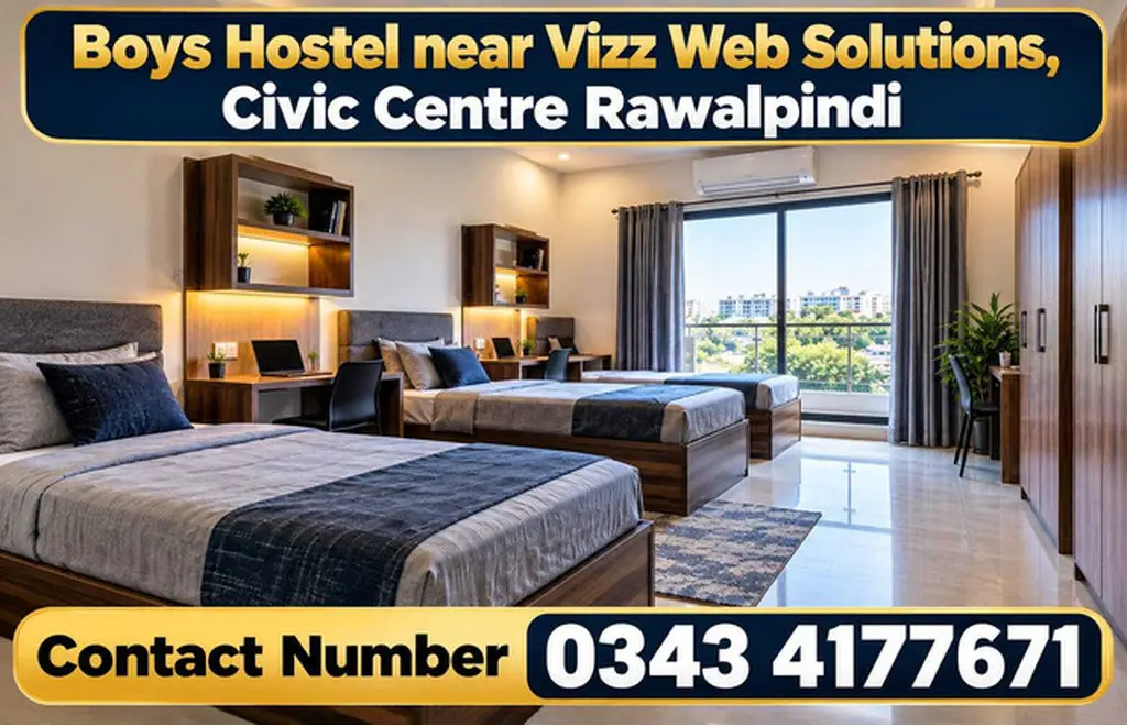 Boys Hostel near Wizz webb Solutions Civic Centre Rawalpindi